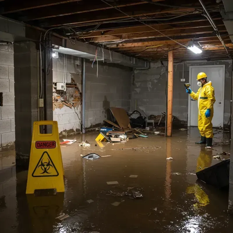 Flooded Basement Electrical Hazard in Tremonton, UT Property